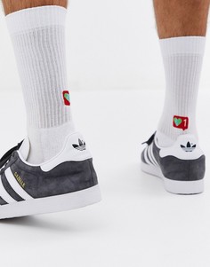 Спортивные носки с принтом ASOS DESIGN-Белый