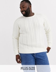 Кремовый вязаный джемпер New Look Plus