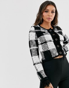 Кардиган в клетку ASOS DESIGN-Мульти