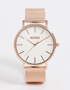 Золотисто-розовые часы Missguided - MG016RGM-Золотой