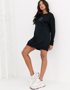 Свободное платье-свитшот с логотипом Calvin Klein Jeans 50th Anniversary-Черный