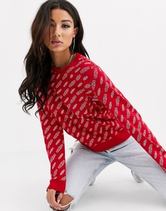 Свитшот с логотипом Calvin Klein Jeans 50th Anniversary-Красный