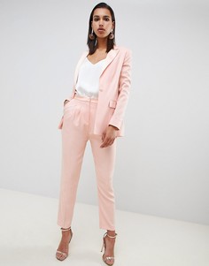 Суженные книзу брюки с контрастной отделкой ASOS DESIGN-Розовый