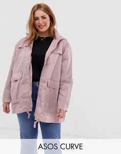 Куртка-дождевик ASOS DESIGN Curve-Розовый