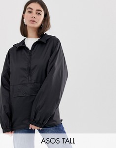 Непромокаемая куртка через голову ASOS DESIGN-Черный