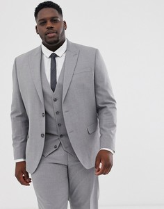 Серый пиджак River Island wedding Big & Tall