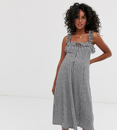 Эксклюзивный сарафан миди в клетку ASOS DESIGN Maternity-Мульти