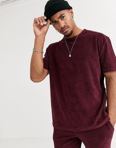 Бордовая свободная футболка ASOS DESIGN-Красный
