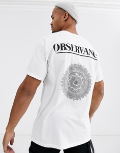 Белая футболка с принтом на спине Topman-Белый