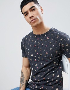 Футболка с флуоресцентным принтом D-Struct Kitch-Черный