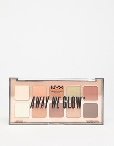 Палетка теней для век NYX Professional Makeup Away We Glow - Hooked On Glow-Розовый