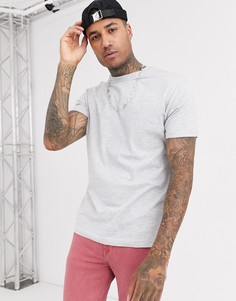 Серая футболка классического кроя из органического хлопка Bershka Join Life-Серый