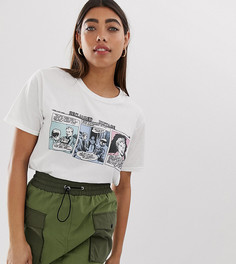 Футболка с принтом в виде художественной иллюстрации в стиле ретро Reclaimed Vintage inspired-Белый