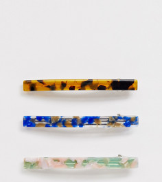 Набор из 3 разноцветных заколок Missguided-Золотой