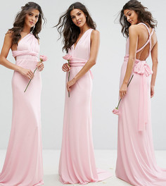Платье-трансформер макси TFNC Bridesmaid-Розовый