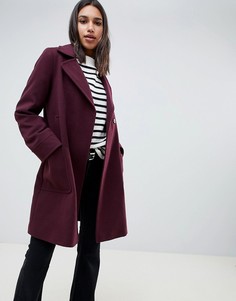 Саржевое пальто ASOS DESIGN-Фиолетовый
