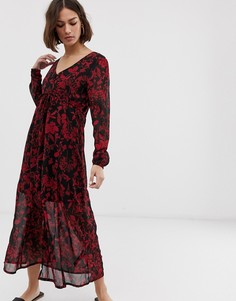 Платье миди с цветочным принтом Ichi-Мульти