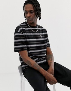 Черная футболка в полоску Globe Stroke-Черный
