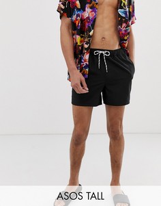 Черные короткие шорты для плавания ASOS DESIGN Tall-Черный
