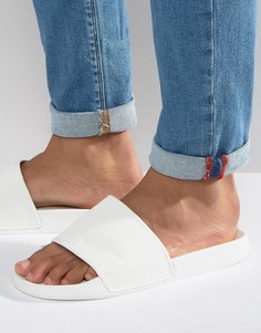 Белые шлепанцы ASOS DESIGN-Белый