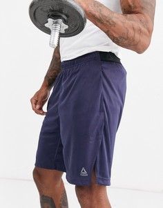 Темно-синие спортивные шорты Reebok-Черный