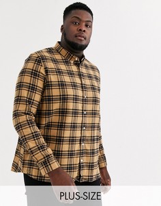 Темно-серая рубашка в клетку Burton Menswear Big & Tall-Серый