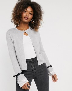 Кардиган с завязками на рукавах Vero Moda-Серый