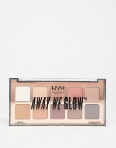 Палетка теней для век NYX Professional Makeup Away We Glow - Lovebeam-Розовый