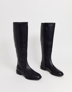Кожаные жокейские сапоги в строгом стиле ASOS DESIGN - Charisma-Черный