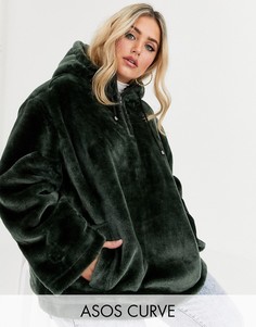 Куртка цвета хаки ASOS DESIGN Curve-Зеленый