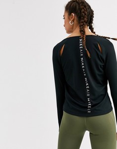 Черный лонгслив Nike Air Running