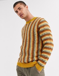 Фактурный джемпер в полоску ASOS DESIGN-Мульти