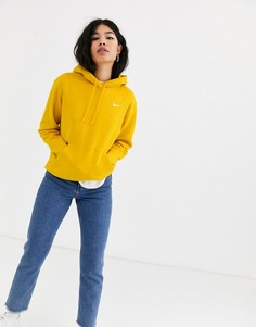 Oversize-худи темно-желтого цвета с логотипом-галочкой Nike-Желтый