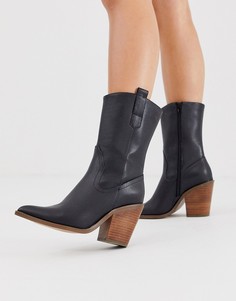 Черные ботинки в стиле вестерн без застежки ASOS DESIGN Excuse-Черный