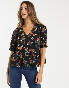 Свободная блузка с цветочным принтом Vero Moda-Мульти