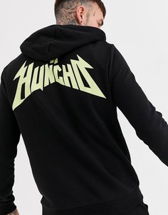 Худи с принтом на спине ASOS DESIGN-Черный