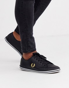 Черные кожаные кеды Fred Perry Kingston-Черный