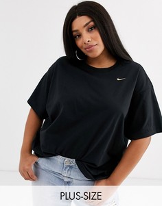 Черная футболка бойфренда Nike Plus-Черный