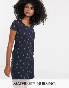 Ночная рубашка с принтом лотосов Mamalicious maternity nursing-Мульти Mama.Licious