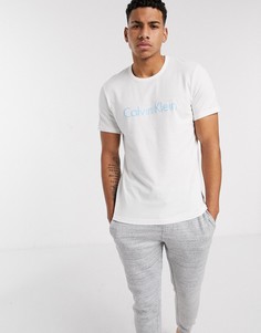 Белая хлопковая футболка с логотипом Calvin Klein Comfort-Белый