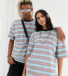 Махровая футболка в полоску COLLUSION Unisex-Мульти