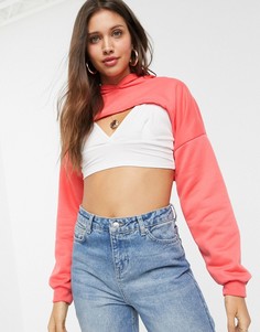 Худи укороченного кроя ASOS DESIGN-Оранжевый