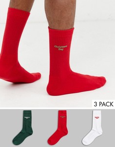 3 пары спортивных носков ASOS DESIGN - Набор со скидкой-Мульти