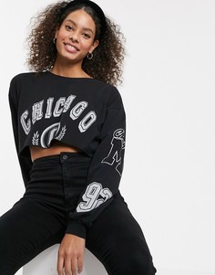 Кроп-топ с длинными рукавами ASOS DESIGN-Черный