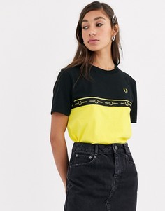 Футболка с фирменной отделкой Fred Perry-Черный