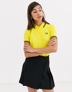 Футболка-поло с контрастным воротником Fred Perry-Желтый