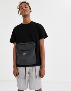 Черная футболка с большим карманом Sixth June-Черный