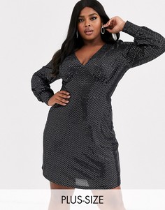 Платье мини с пайетками Vero Moda Curve-Серебряный