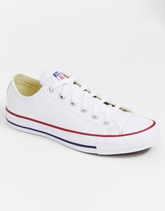 Белые кожаные кеды Converse Chuck Taylor All Star Ox-Белый