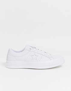 Белые кожаные кеды Converse One Star-Белый